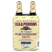 Lea & Perrins Worcestershire sauce bottle set, 2-count, front label