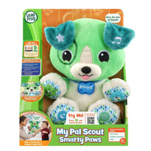 LeapFrog retail box with green plush scout dog toy