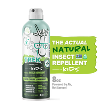 Trek kids insect repellent continuous spray bottle, 8 oz, front label