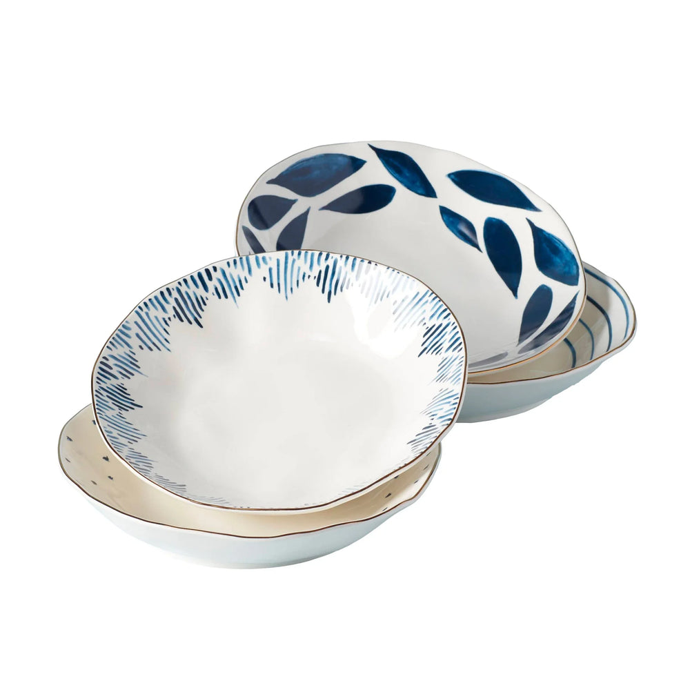 Lenox Blue Bay Porcelain 12-piece Dinnerware Set - USA MEGA SHOP