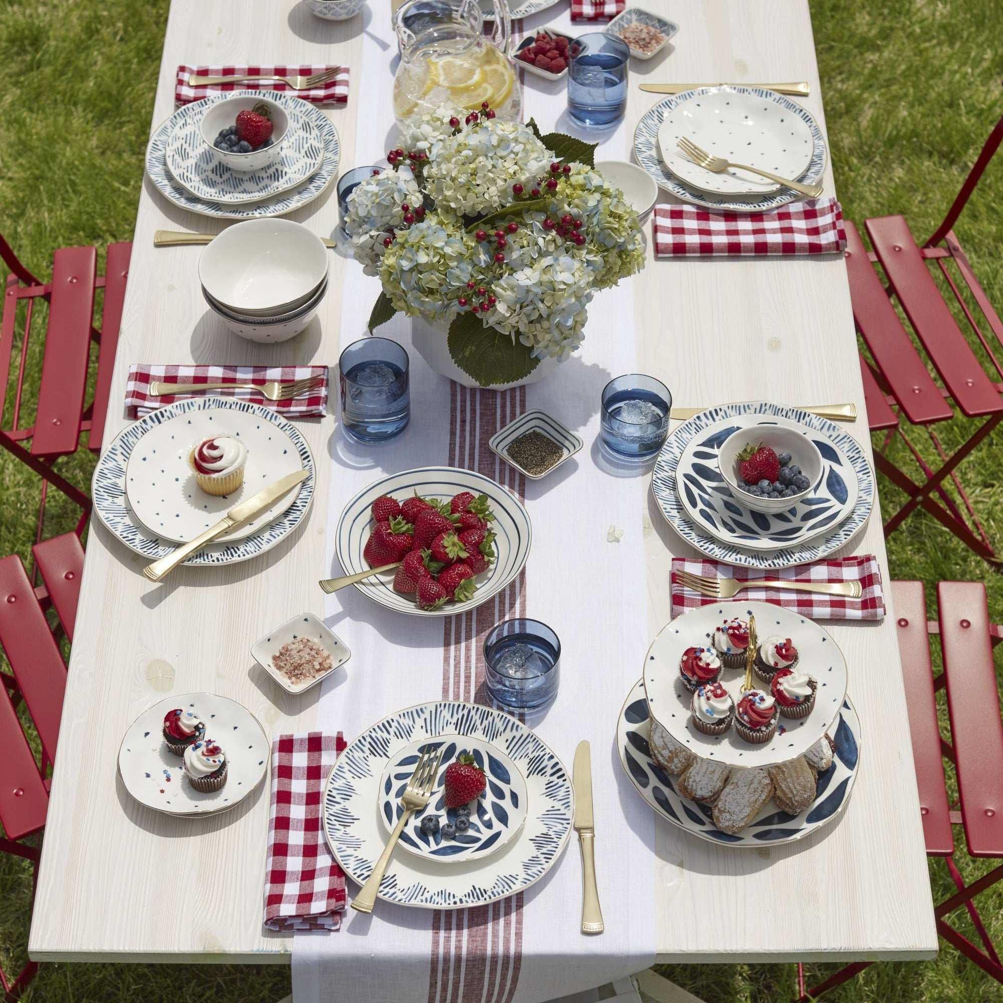 Lenox Blue Bay Porcelain 12-piece Dinnerware Set - USA MEGA SHOP