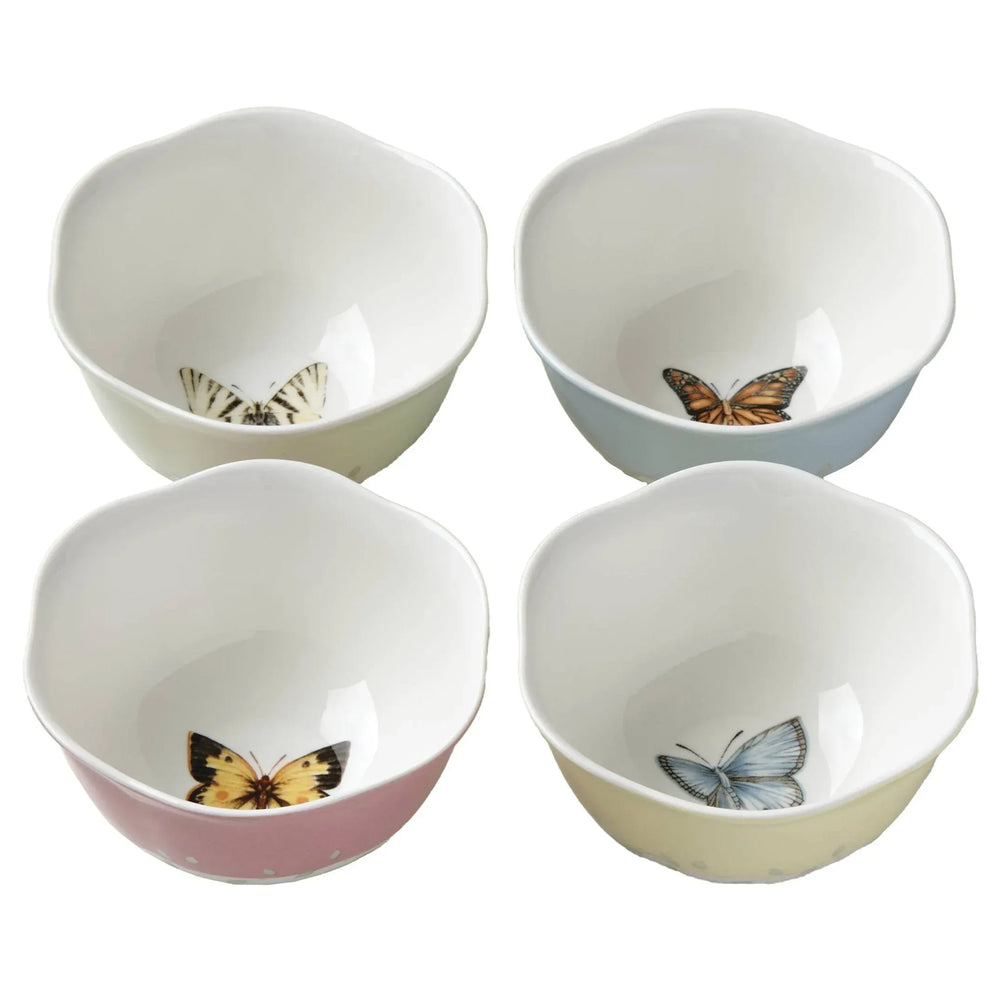 Lenox Butterfly Meadow Porcelain 4-piece Dessert Bowl Set - USA MEGA SHOP