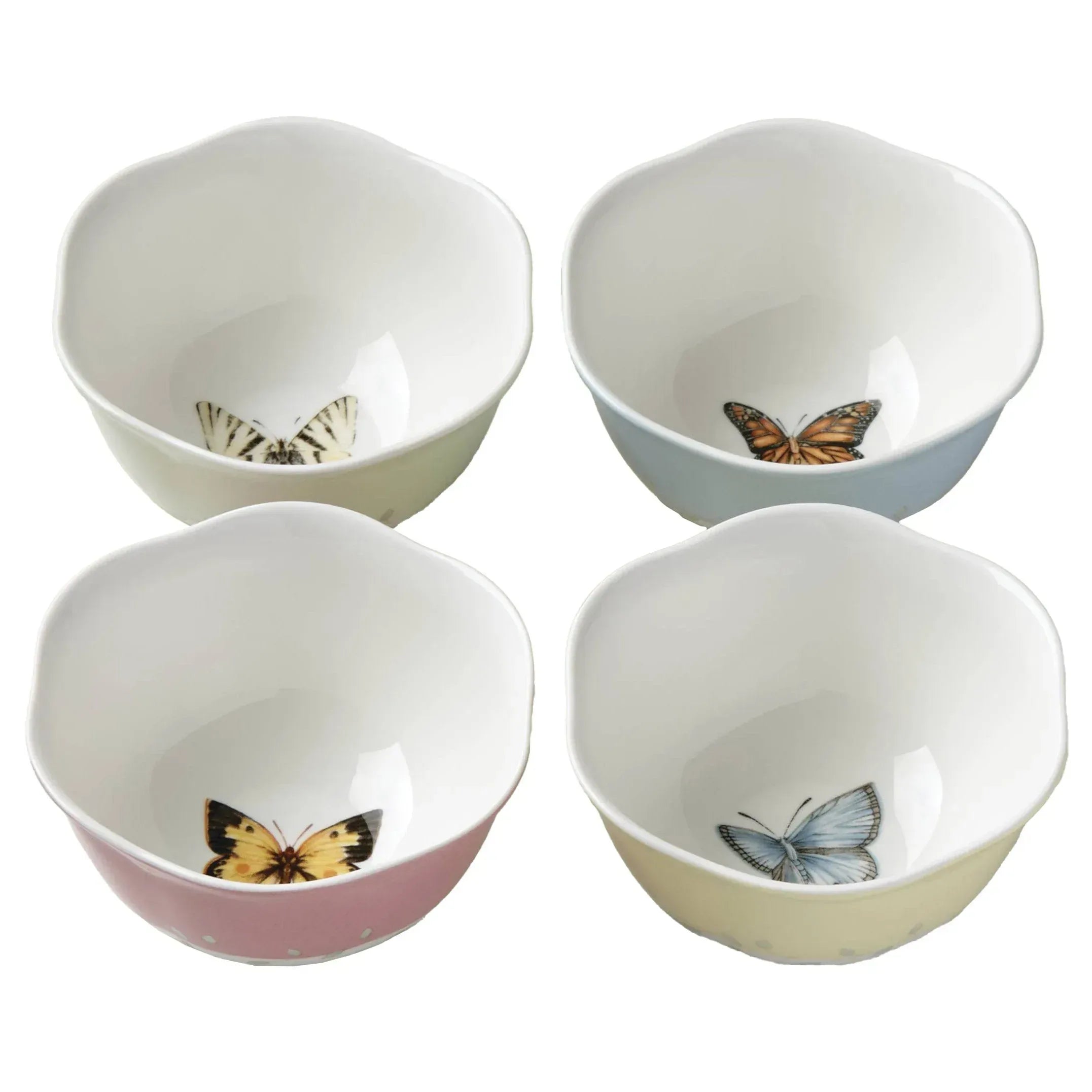 Lenox Butterfly Meadow Porcelain 4-piece Dessert Bowl Set