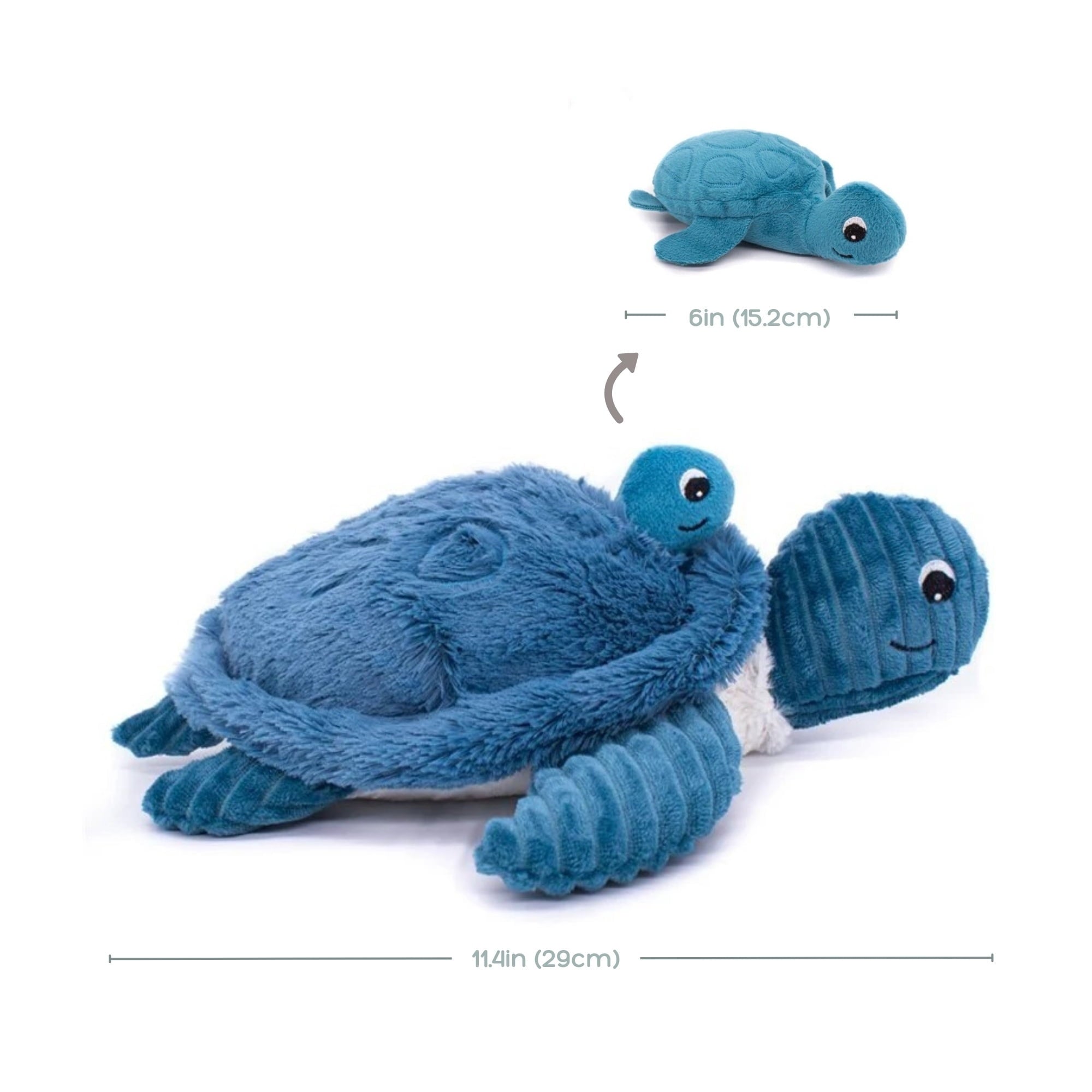 Les Ptipotos Sea Turtle Mom & Baby Plush Stuffed Animal Set & Eco-Friendly Toy