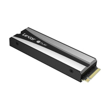 Lexar PLAY M.2 SSD with black heatsink and gold edge contacts, side view