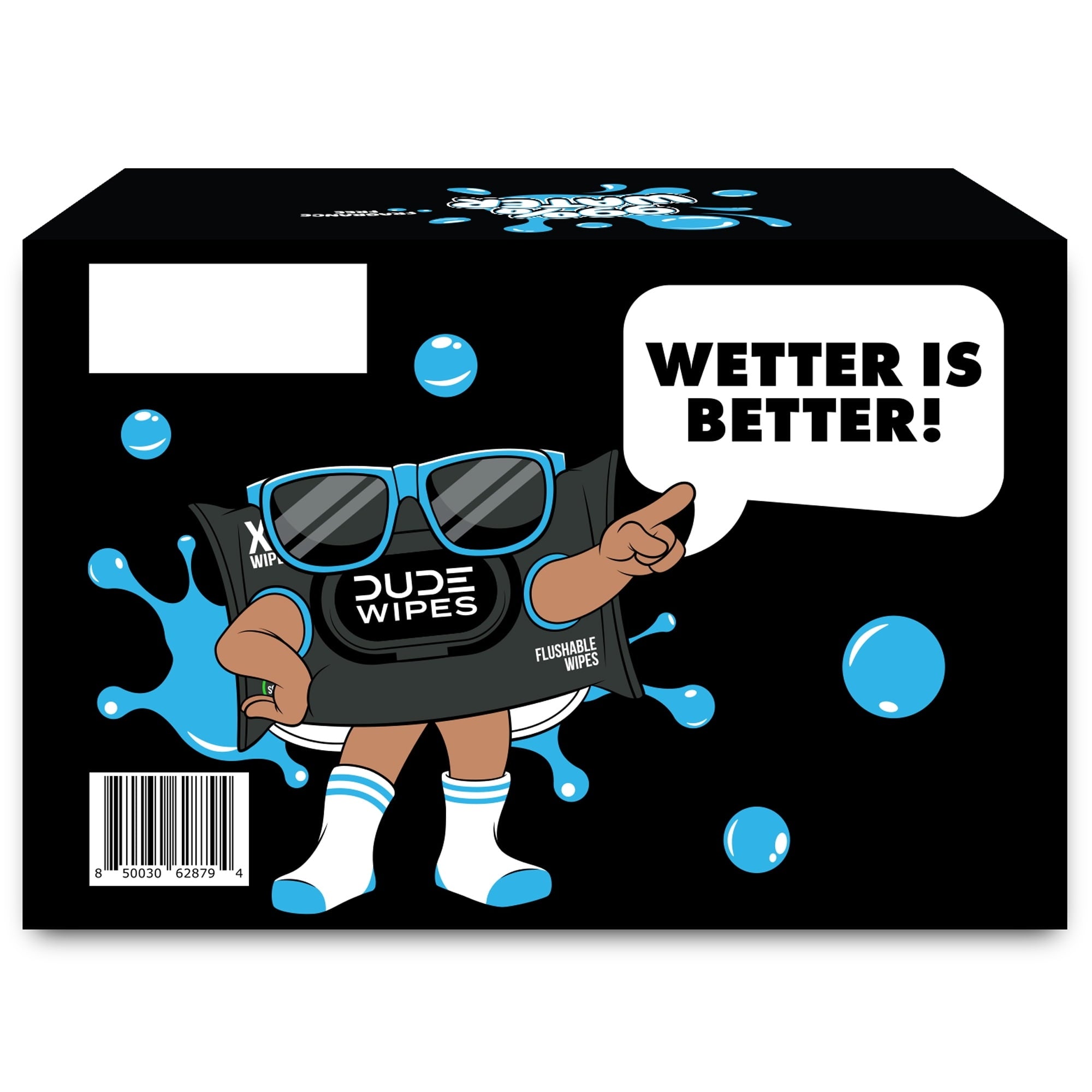 LiL' DUDE Flushable Wipes, Extra Large Fragrance Free Wet Wipes, 252 Count, 6 Pack
