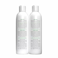 Coffee machine descaler and cleaner bottles with directions text on back