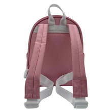 Mini backpack, mauve pink with padded adjustable straps and mesh back panel