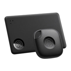 Life360 Tile Starter Pack – 1 Mate & 1 Slim Bluetooth Trackers for Keys, Wallets, Phones – iOS & Android (Black)