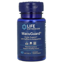 Life Extension MacuGuard ocular support supplement bottle, 60 softgels
