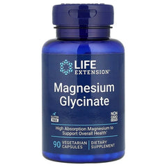 Life Extension, Magnesium Glycinate, 90 Vegetarian Capsules (105 mg per Capsule) - USA MEGA SHOP