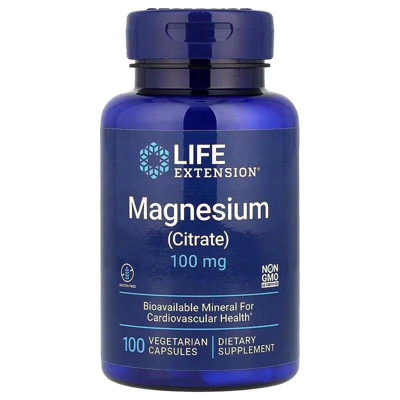 Life Extension, Magnesium (Citrate), 100 mg, 100 Vegetarian Capsules - USA MEGA SHOP