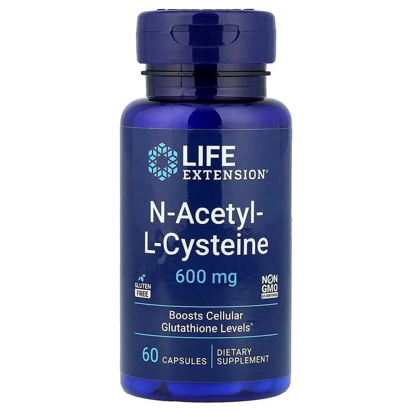 Life Extension, N-Acetyl-L-Cysteine, 600 mg, 60 Capsules - USA MEGA SHOP