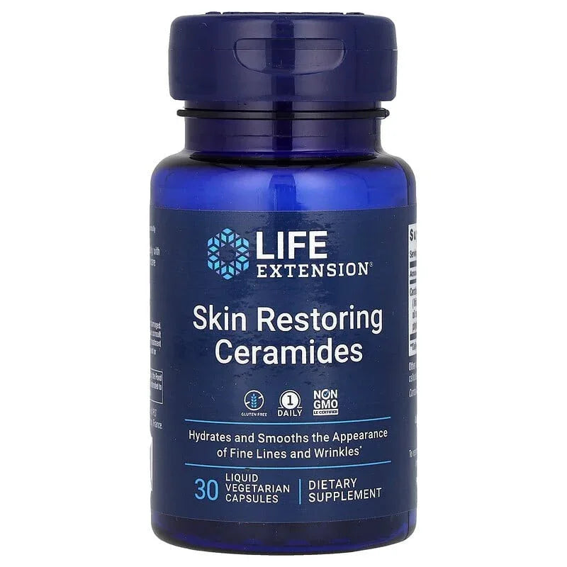 Life Extension, Skin Restoring Ceramides, 30 Liquid Vegetarian Capsules - USA MEGA SHOP