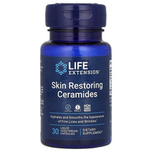 Life Extension ceramides supplement bottle, blue label, liquid vegetarian capsules