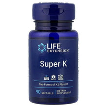 Vitamin K supplement bottle with Super K label, 90 softgels