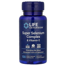 Life Extension Super Selenium Complex & Vitamin E supplement bottle, 100 vegetarian capsules