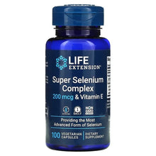 Supplement bottle with blue label: Super Selenium Complex, 100 vegetarian capsules