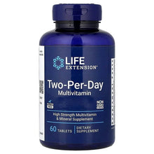 Multivitamin bottle with blue label, Two-Per-Day, 60 tablets dietary supplement