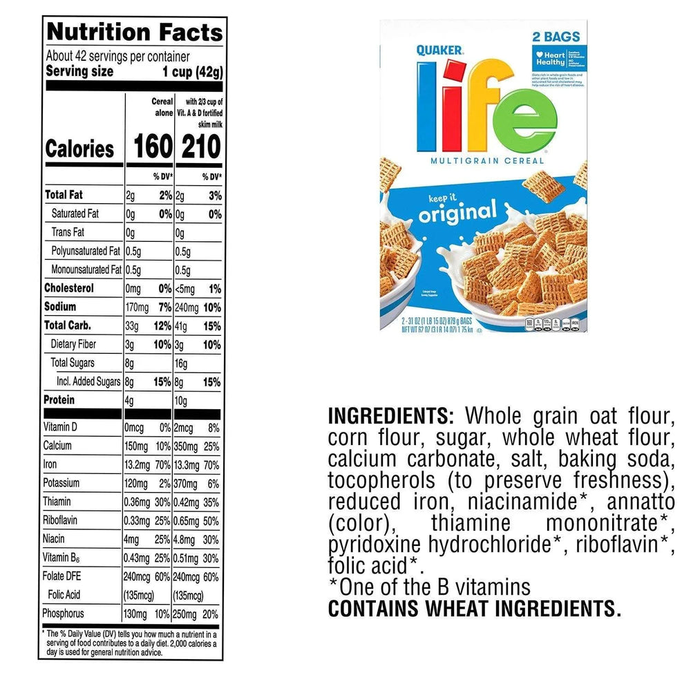 Life Multigrain Cereal, 62 oz. - USA MEGA SHOP