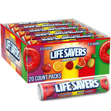 Hard candy variety packs, Life Savers 20-count box with 5-flavor wrapped roll.