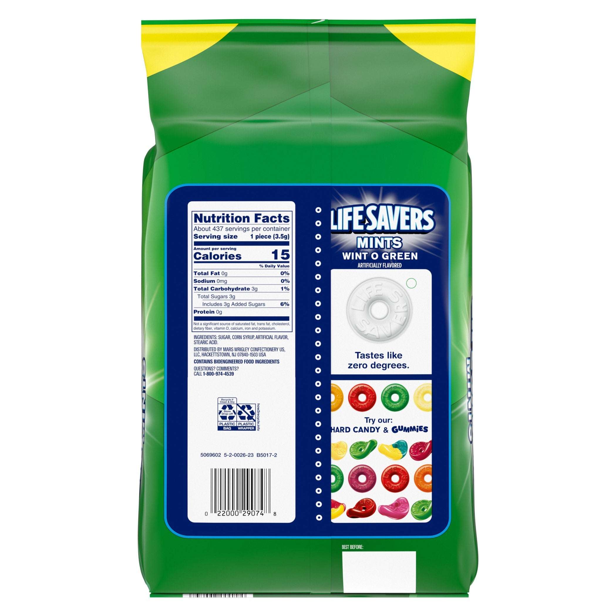 Life Savers Breath Mints Hard Candy, Wint-O-Green, 53.95 oz Bag