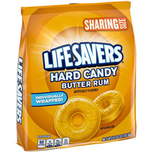Life Savers hard candy sharing size bag, individually wrapped, butter rum flavor