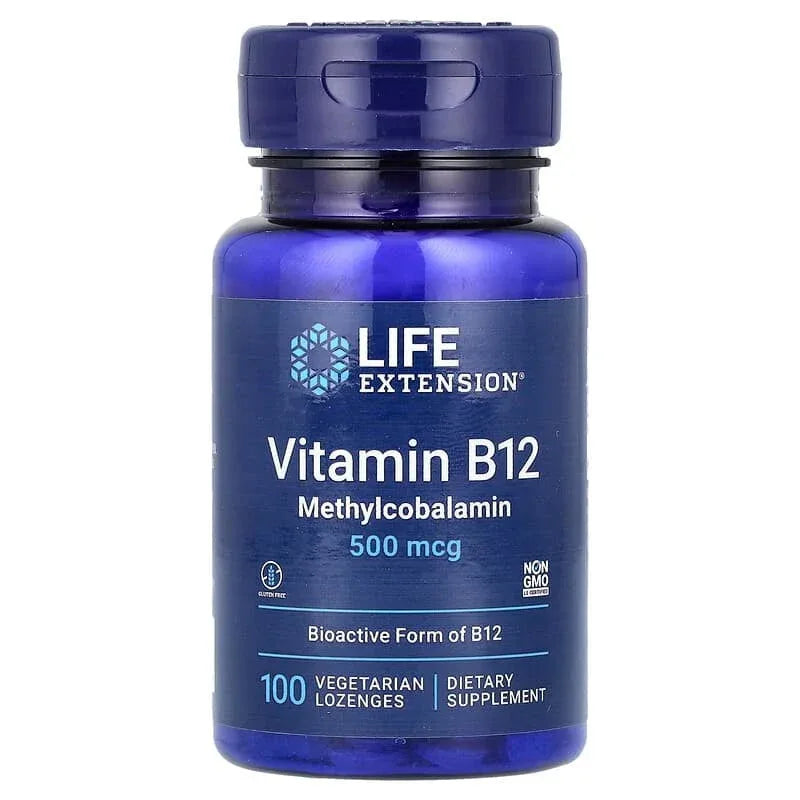 Life Extension, Vitamin B12 Methylcobalamin, Vegetarian Lozenges - USA MEGA SHOP