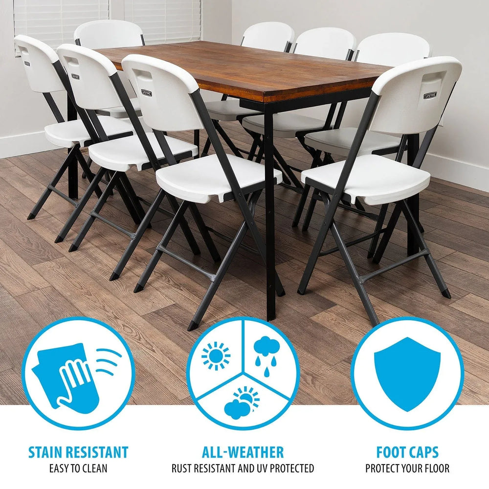 Lifetime 2nd Generation Commercial Folding Chair, Single and 4 Pack - USA MEGA SHOP