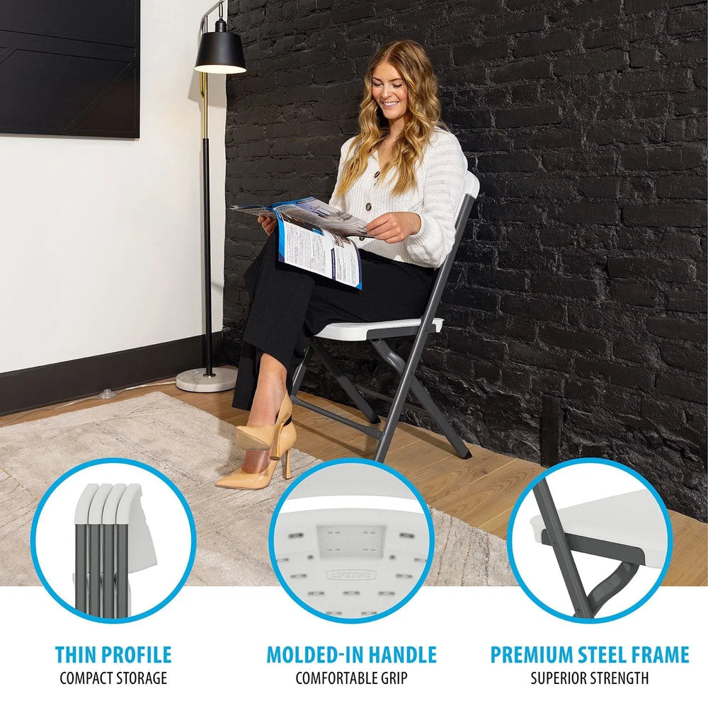 Lifetime 2nd Generation Commercial Folding Chair, Single and 4 Pack - USA MEGA SHOP