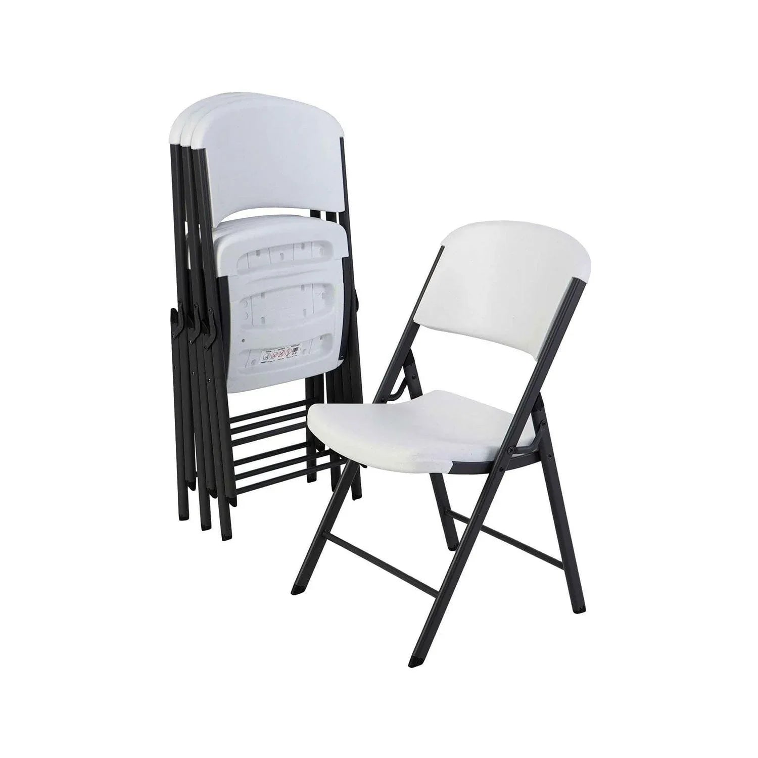 Lifetime Commercial Grade Contoured Folding Chair, Assorted Colors 4 Pack