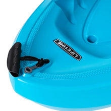 Youth sit-on-top kayak bow with black paddle holder and Dash decal