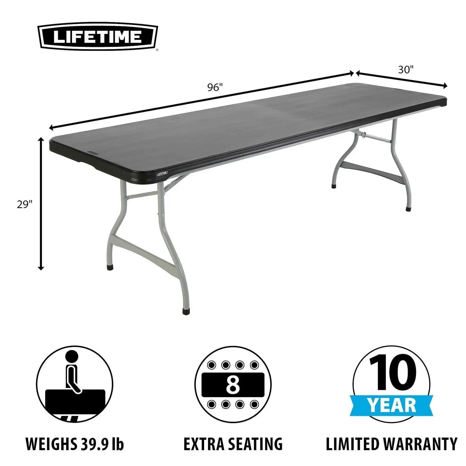 Lifetime 8' Commercial Grade Folding Table