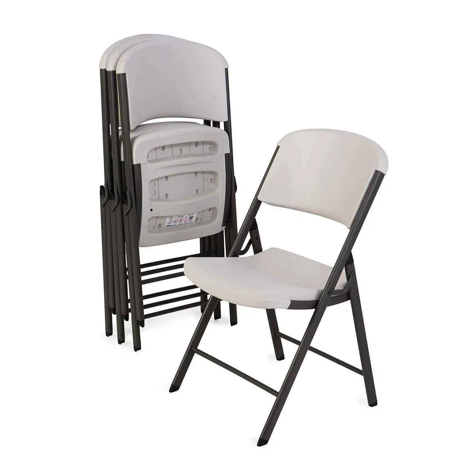 Lifetime Commercial Grade Contoured Folding Chair, Assorted Colors 4 Pack