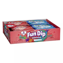 Valentine Fun Dip candy pouch multipack box, 60 count, red and blue design