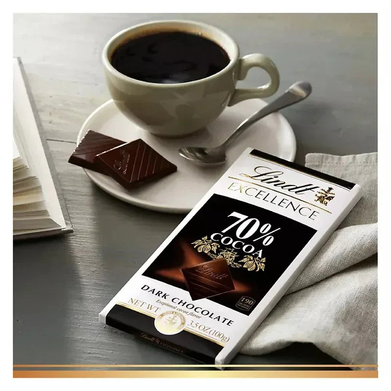 Lindt Excellence 70% Dark Chocolate Candy Bar, 4 ct./3.5 oz.