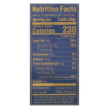 Nutrition Facts panel showing calories 230 per serving for dark chocolate truffles