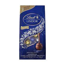 Lindt LINDOR Assorted Dark Chocolate Truffles bag, 19 oz front view