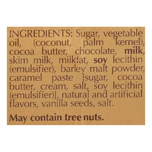 Chocolate truffles ingredient panel with listed ingredients and may contain tree nuts