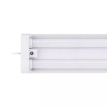 Linkable LED shop light connector end with mounting bracket and wiring port