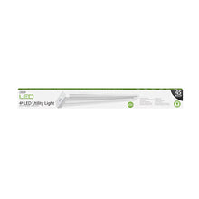 4 ft linkable LED shop light in retail box, white housing