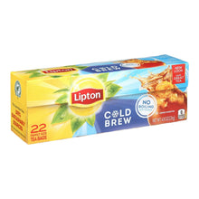 Lipton cold brew black tea bags box, 22 count, family size