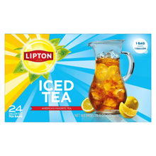 Iced tea bags carton, Lipton brand, 24 gallon-size tea bags.