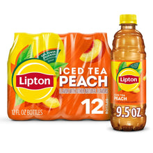 Lipton iced tea peach 12-pack with 9.5 oz bottle