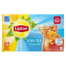 Lipton iced tea bag carton, 24 gallon-size bags