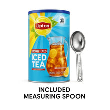 Lipton unsweetened iced tea mix canister with included measuring spoon