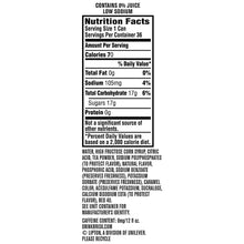 Brisk Iced Tea Lemon nutrition facts panel with serving size and calories