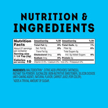 Raspberry iced tea mix can panel showing nutrition & ingredients