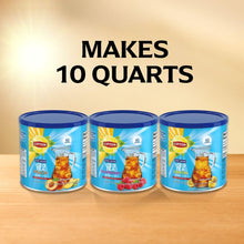 Three raspberry zero sugar iced tea mix cans with “Makes 10 Quarts” text