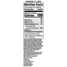 Lipton herbal iced tea nutrition facts panel on bottle